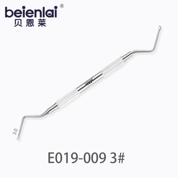 Benlai Dental Curette E019-009 KXS 3#, Double End 3.0 Tips, φ9.5 Hollow Round Handle